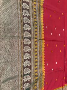 💯 Pure Silk Kanchipuram Saree - Red