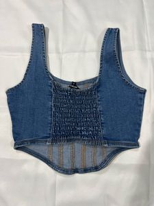 Denim Corset Top