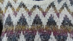 Patterned Knit Sweater Dress