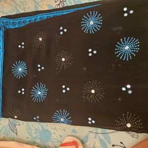 Price Drop Pure Georgette Saree Withd Blou