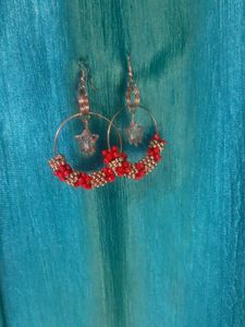 Star Beaded Hoop Earrings
