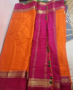 Mysore crepe silk tri color Saree