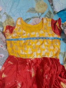 Customised Dress With Duppata Marigin Available