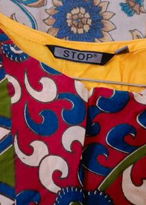 Yellow Sleeveless Kurti (Branded)