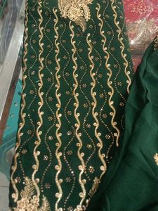 Elegant Green Embroidered Suit