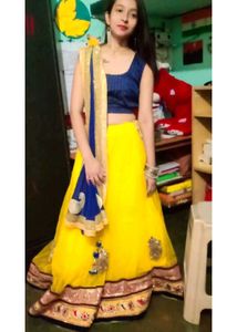 Bright Yellow Lehenga Choli Set