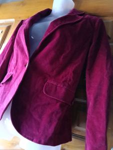 Burgundy Velvet Blazer