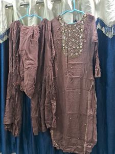 Kurta Sharara Dupatta Suit For Women &amp; Free  Gift