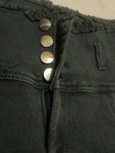 Grey High Waist Jeans For Women