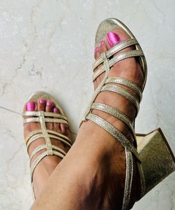 Bershka Imported Gold Heels