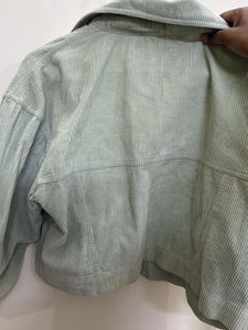 light green crop stylish jacket