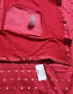 Saree Mall Silk Zari Pink Suit Fabric