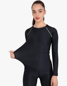 Active Sports wear body hugging black tshirt