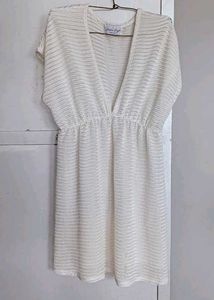 White Knit Mini Dress