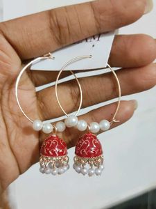 Red Jhumkas