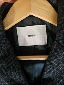 Checked Long Winter Coat