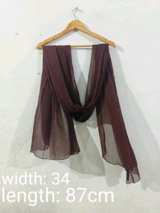 Brown Georgette Dupatta