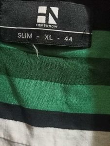Green and Black Stripped Shirt