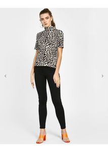 Animal Print High Neck Top