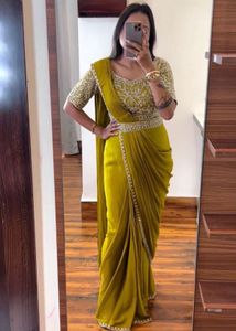 Elegant Mustard Saree
