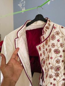 Elegant Cream wadding wear Sherwani