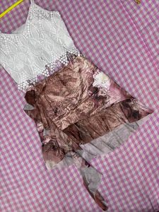 Asymmetrical Ruffle Skirt.