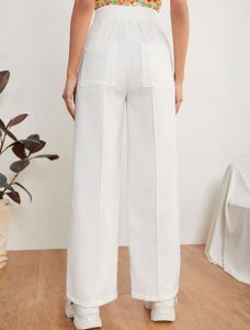 White Straight Leg Pants