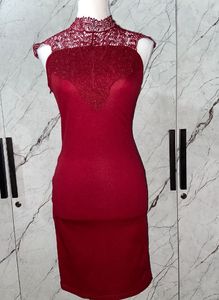 Burgundy Bodycon Dress