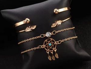 Bohemian Dreamcatcher Bracelet Set (pack of 4)