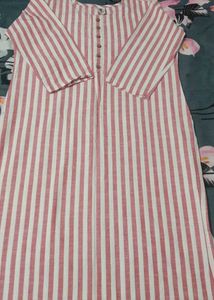 Striped Cotton Tunic Dress
