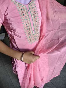 Pink Patiyala Salwar Suit With Dupatta