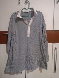 Striped Long Sleeve Tunic Top