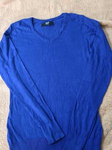 Blue V-Neck Sweater