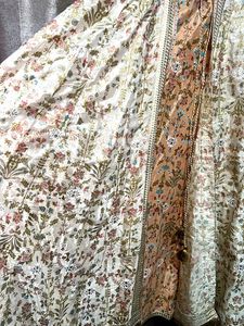 W Gold &amp; Peach Ethnic Maxi Dress