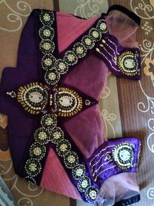 Net Saree With Heavy Blouse