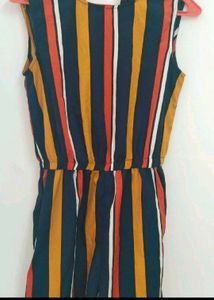 Striped Sleeveless Jumpsuit