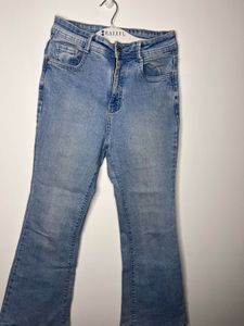 Women High Waist Flared Jeans
