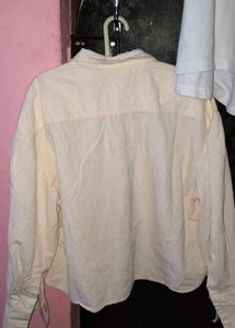 Peach Women Corduroy Shirt