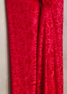 Velvet Shaneel Tomato Red Fabric