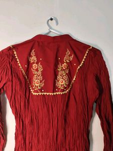 Dark Red Kurta