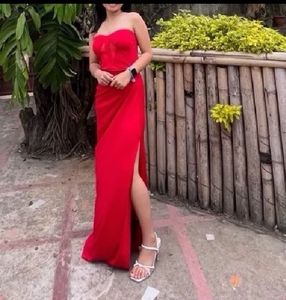 Red Slit Dress