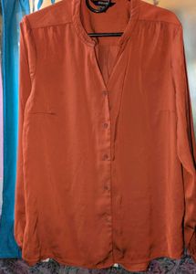 Elegant Rust-Colored Blouse