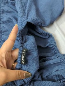 Blue Puff Sleeve Dress