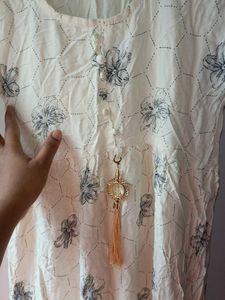 This Is A cream Colour Straight Kurta