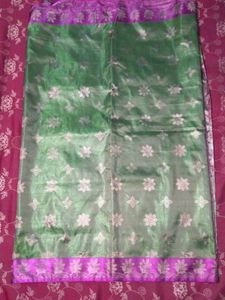 Green &amp; Purple Art Silk Saree