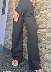 Wide Leg Black Pants - 26