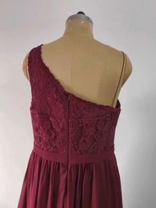 Burgundy Lace Gown