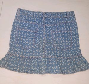 Jeans Mini Skirt For 10 Years Girl