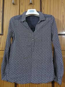 Patterned Long Sleeve Top