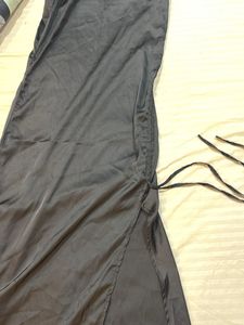 Sleek Black Slit Dress